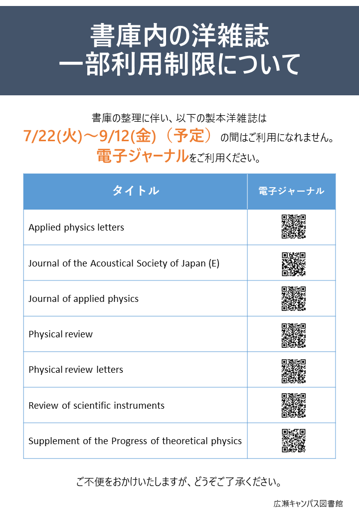 利用不可雑誌リスト